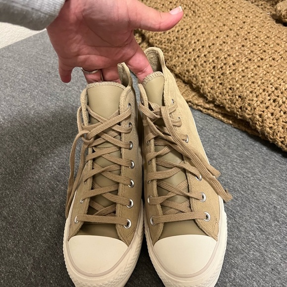 Converse Women's Tan High-Top Sneakers - Picture 3 of 12